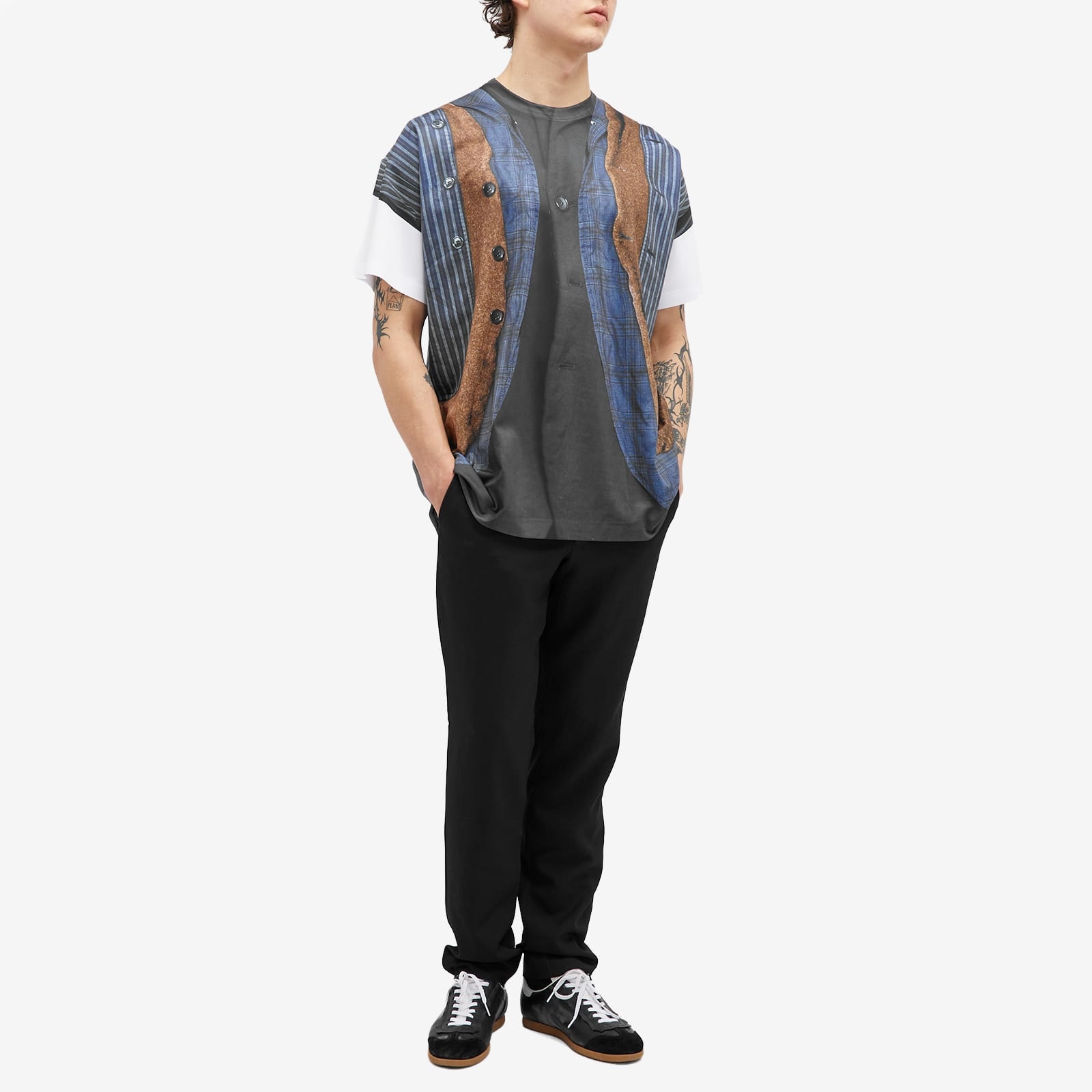 Comme des Garçons Homme Plus Poly Pique Garment Print T-Shir - 4