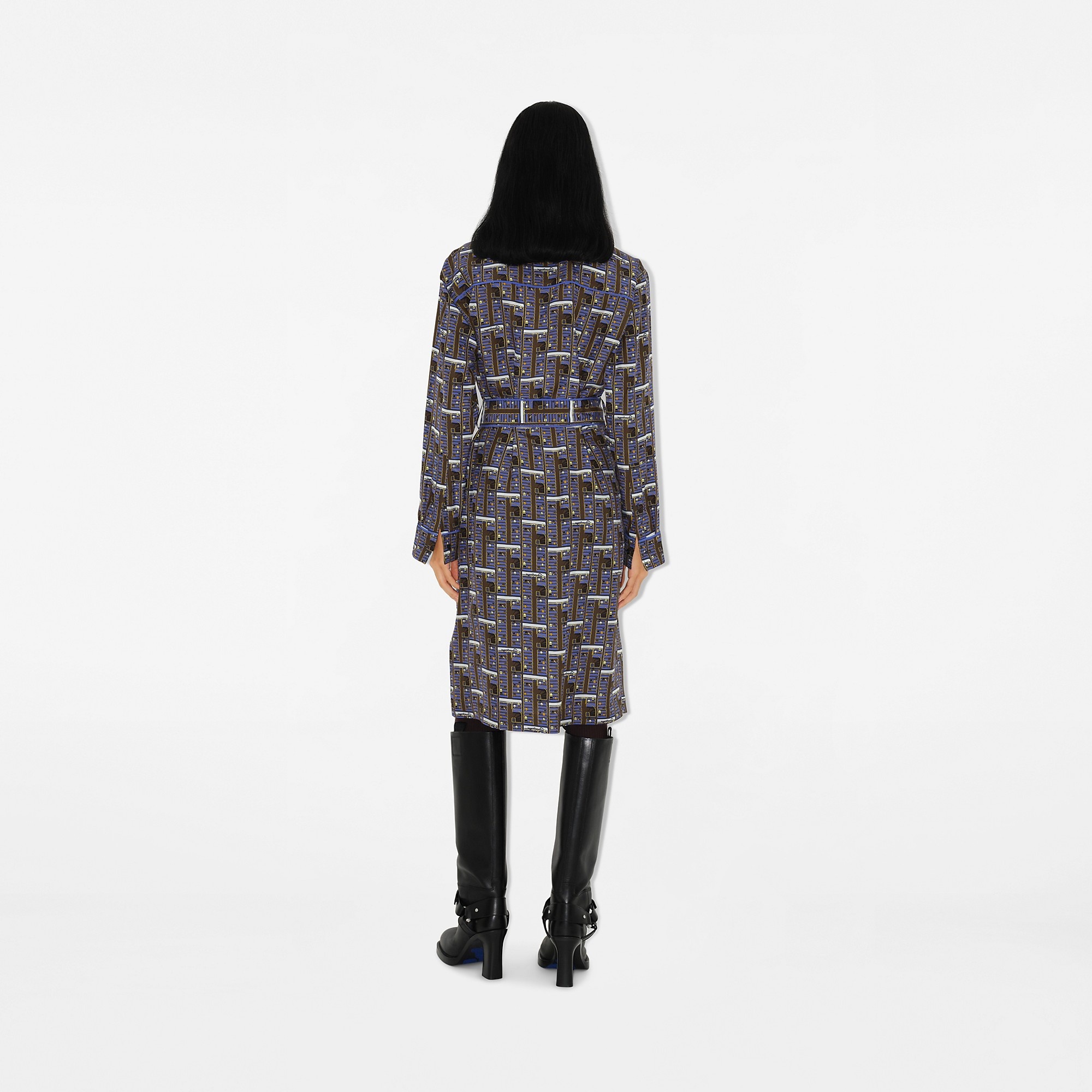 Bus Silk Shirt Dress - 4