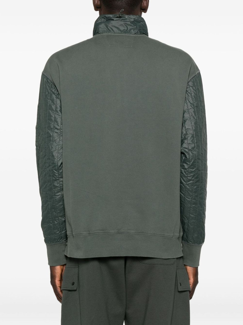 half-zip quilted sleeve sweatshirt 4