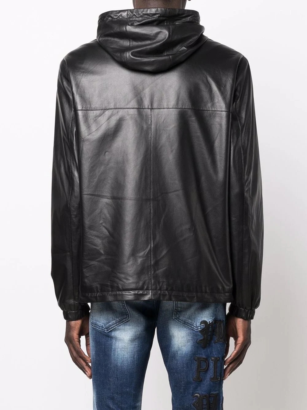 Hexagon lambskin windbreaker - 4