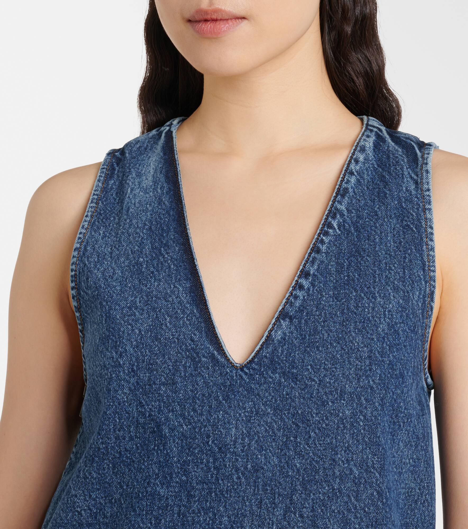 Denim wrap dress - 4