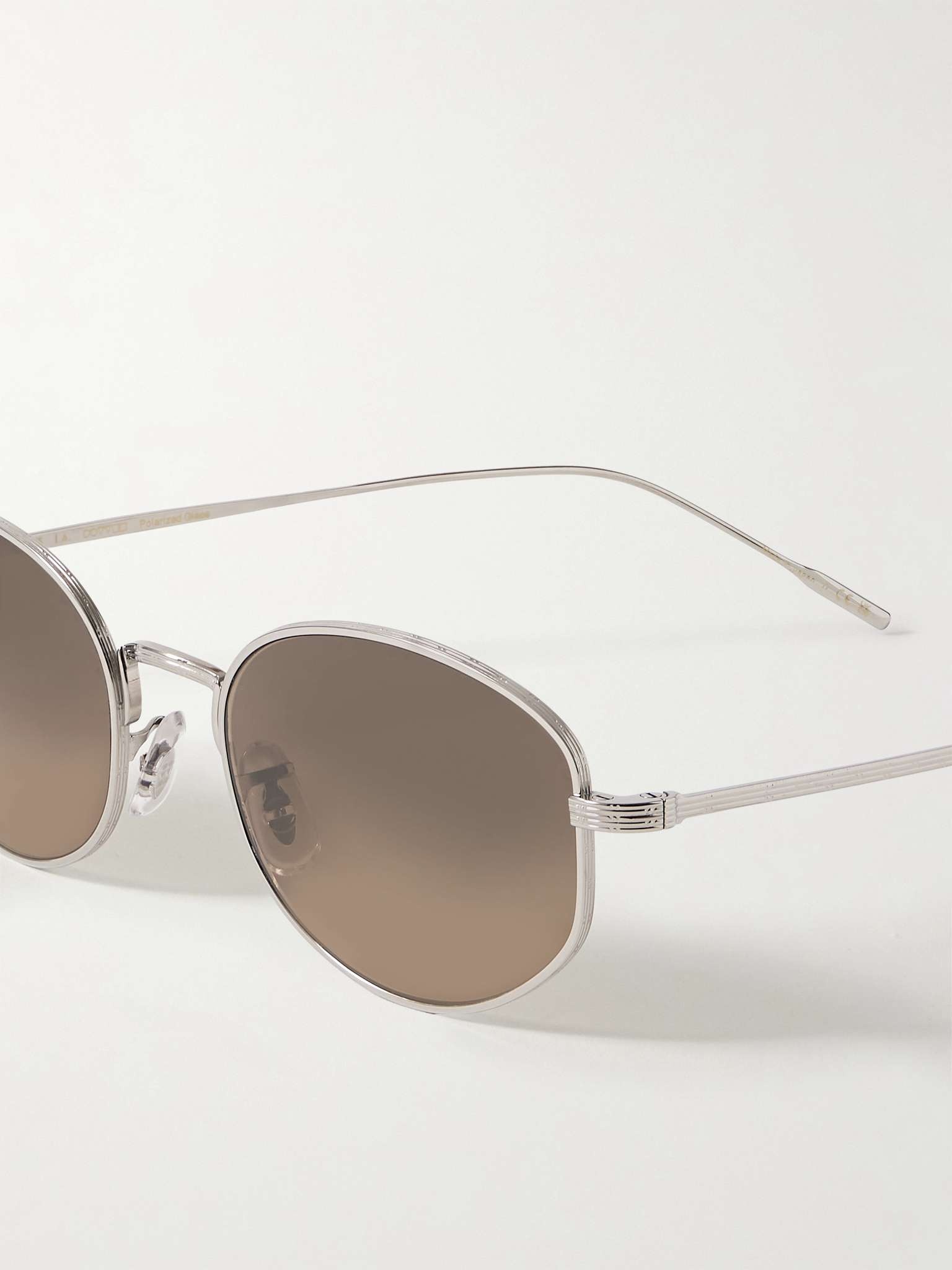 Sirry Round-Frame Titanium Polarised Sunglasses - 3