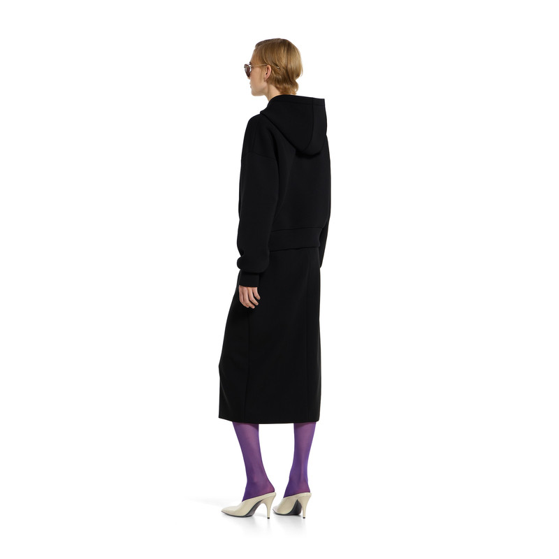 Wool crêpe skirt with Gucci detail 5