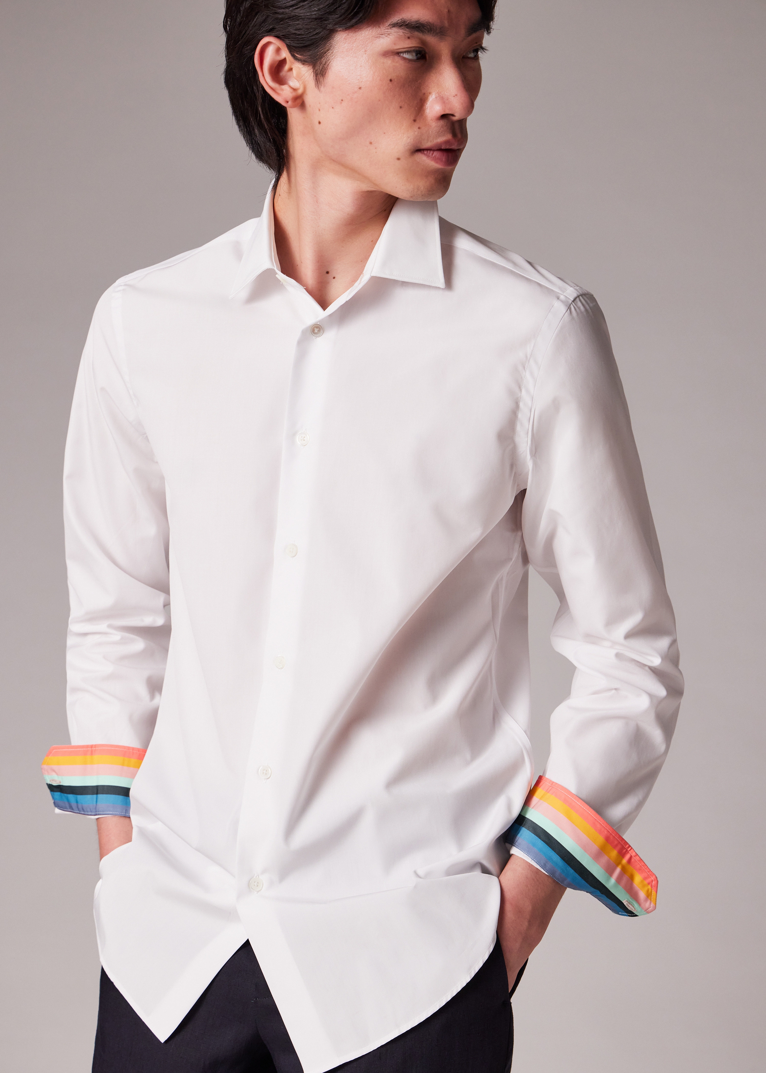 Tailored-Fit 'Artist Stripe' Cuff Shirt - 5