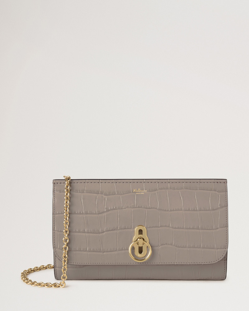 Amberley Clutch Cashmere Taupe Shiny Small Croc 1