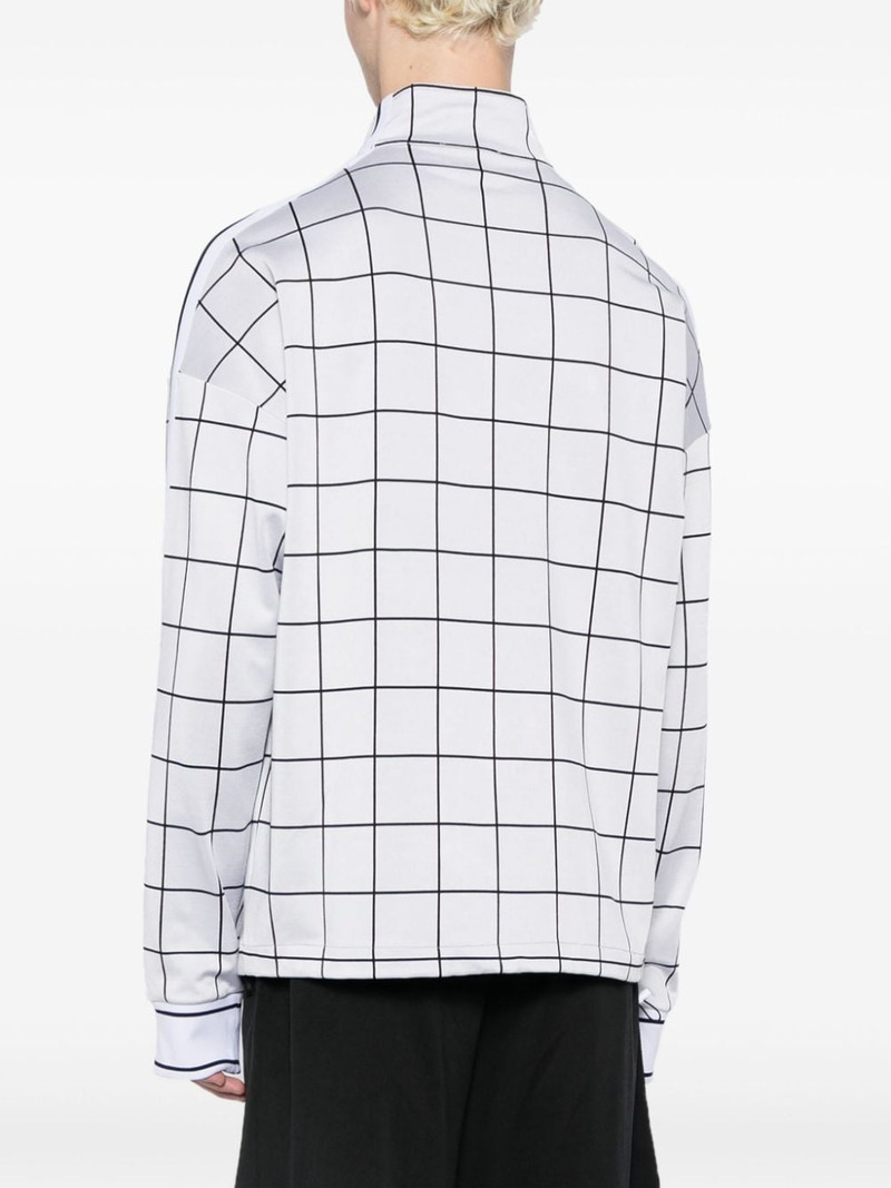 logo-print checked jacket 4