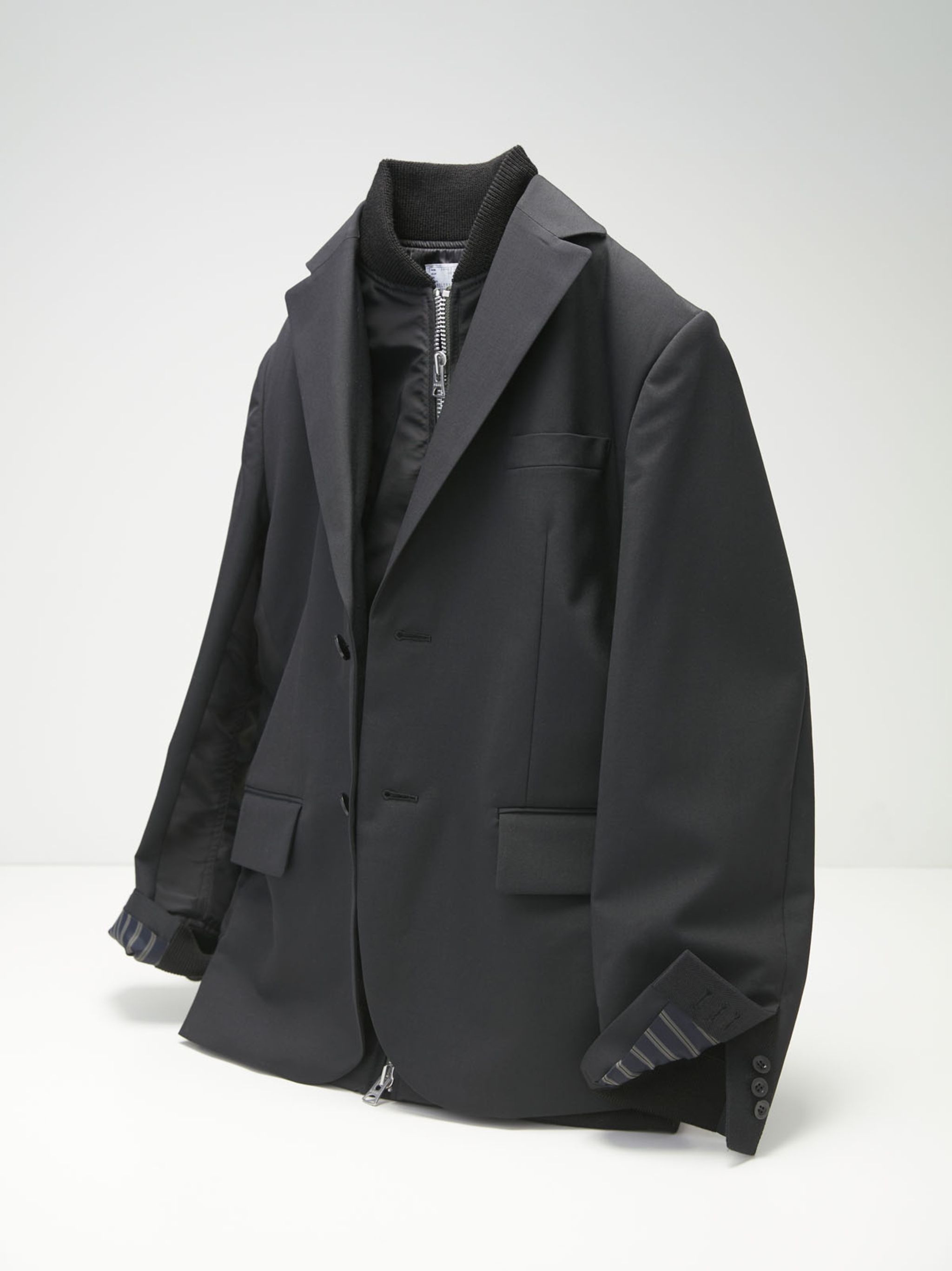 ★sacai★関税込♪NEW♪Wool Silk Suiting x Nylon Twill Jacket sacai Suiting x Nylon Twill Jacket | REVERSIBLE