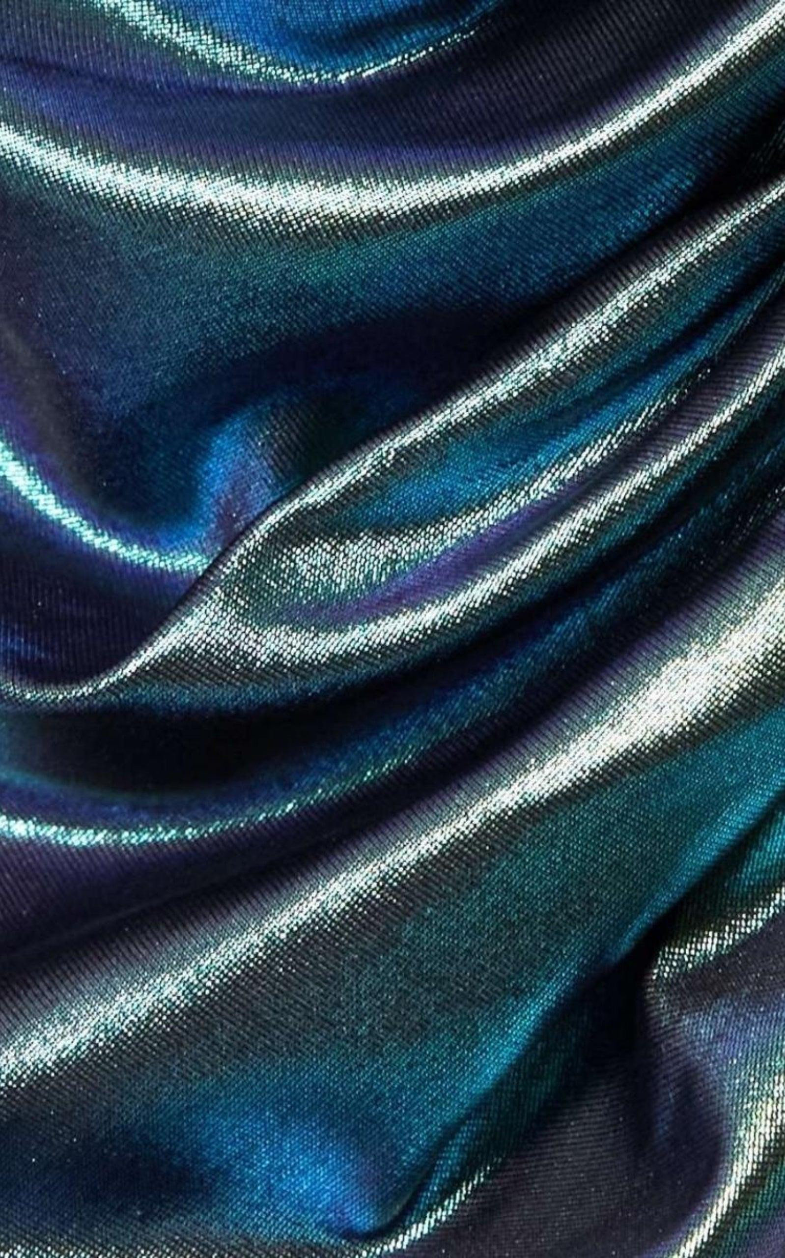 Iridescent Mini Ruched Dress - 7