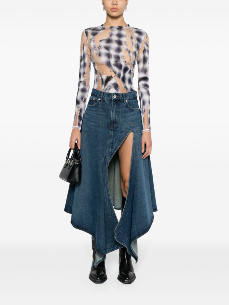 Y/Project check-pattern long-sleeve T-shirt outlook