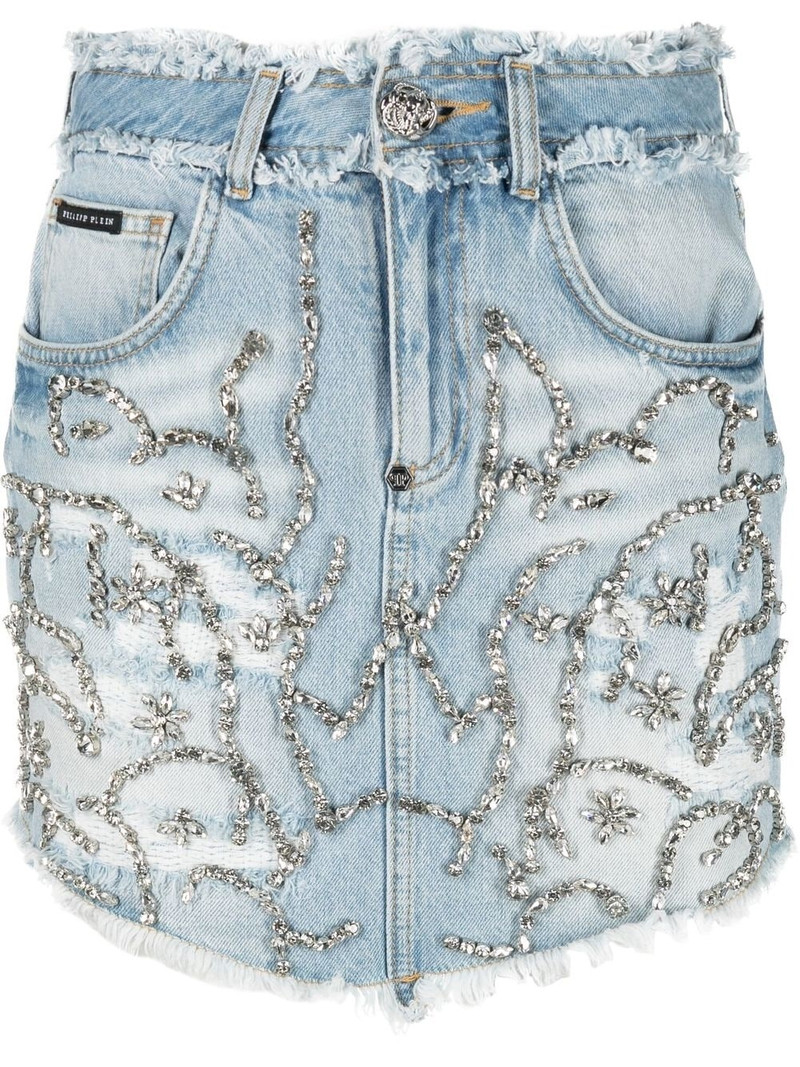 crystal-embellished mini skirt 1