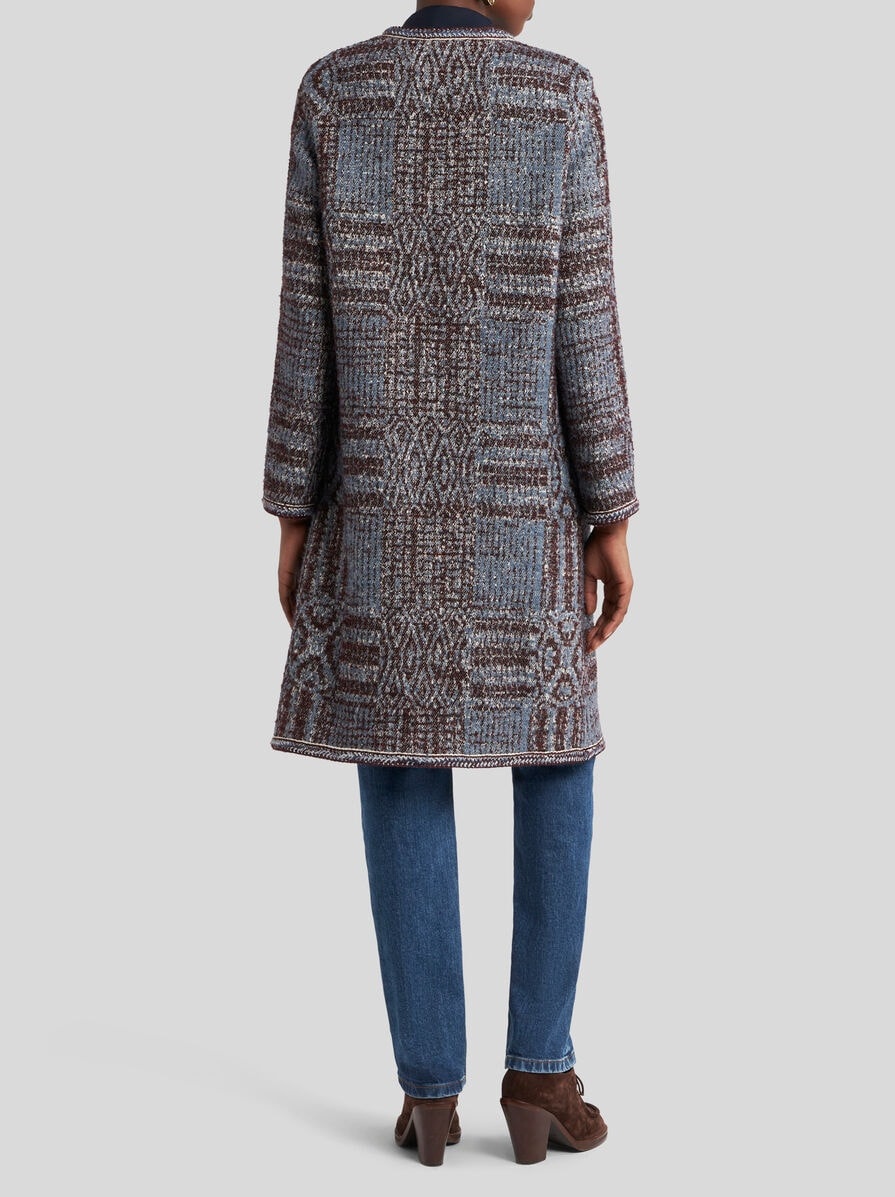 BOUCLÉ JACQUARD COAT - 4