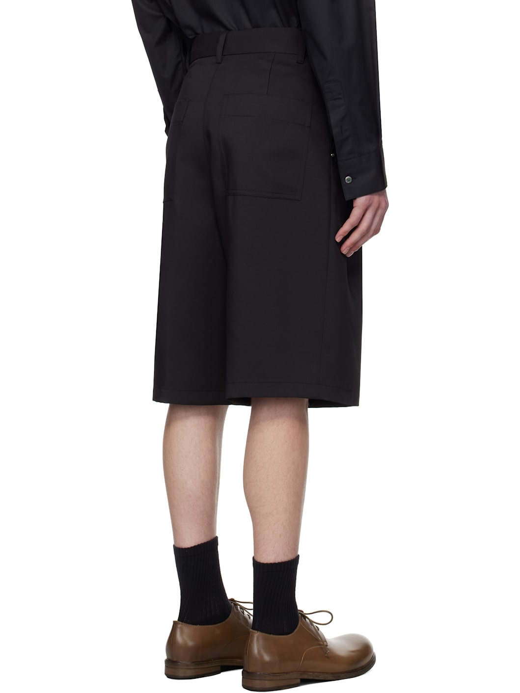 Black Pleated Shorts - 3