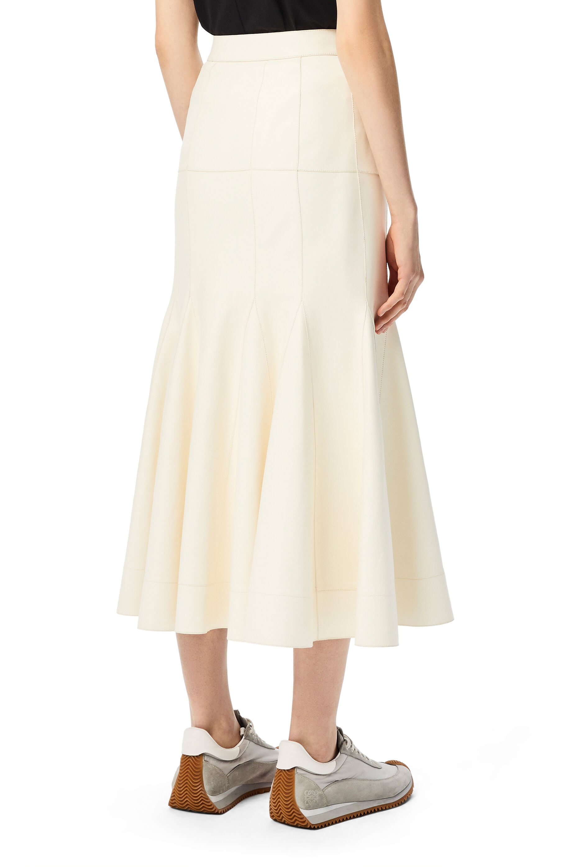 Godet skirt in nappa - 4