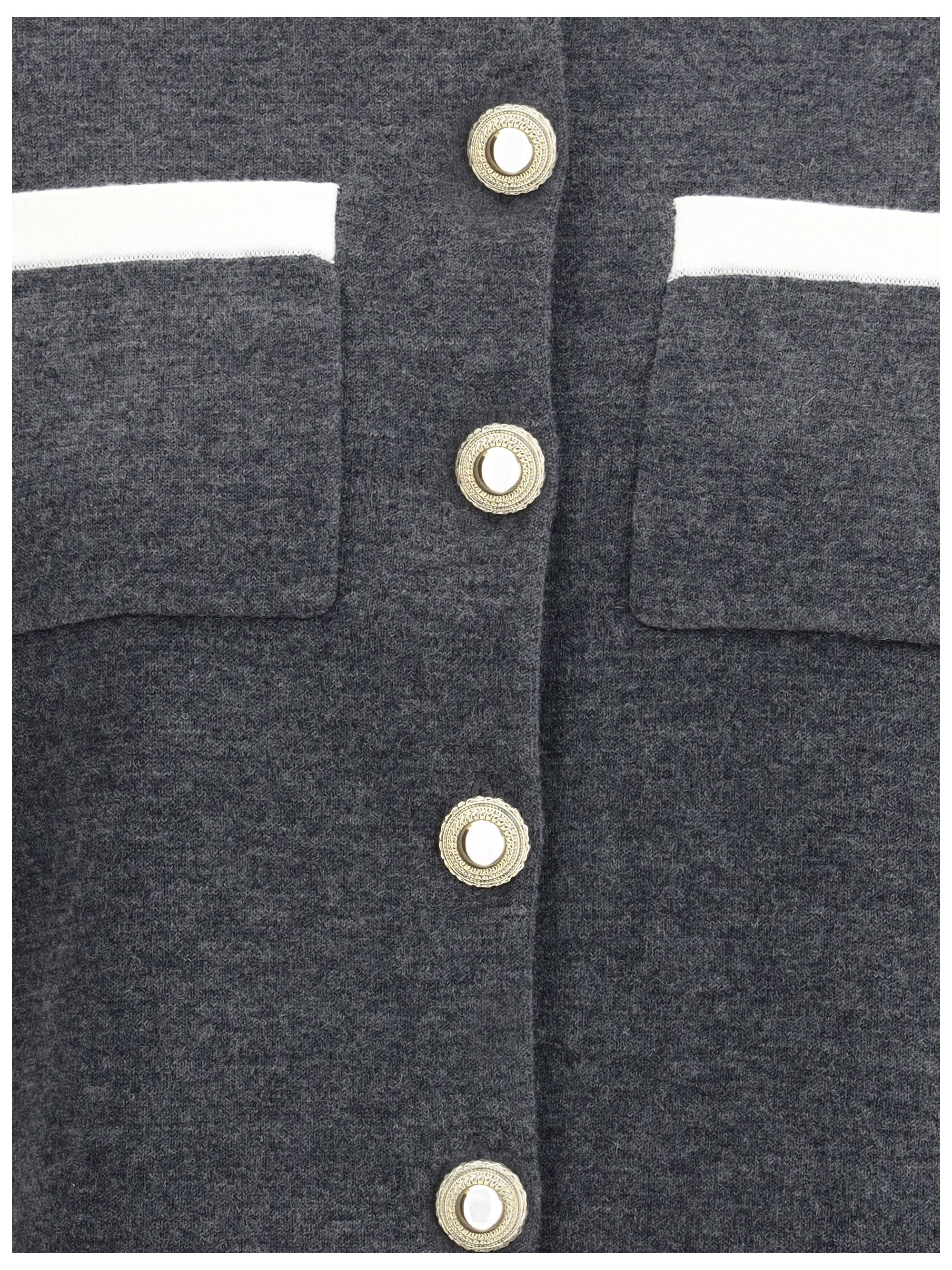 Self-Portrait Women Contrast Collar Cardigan - 3