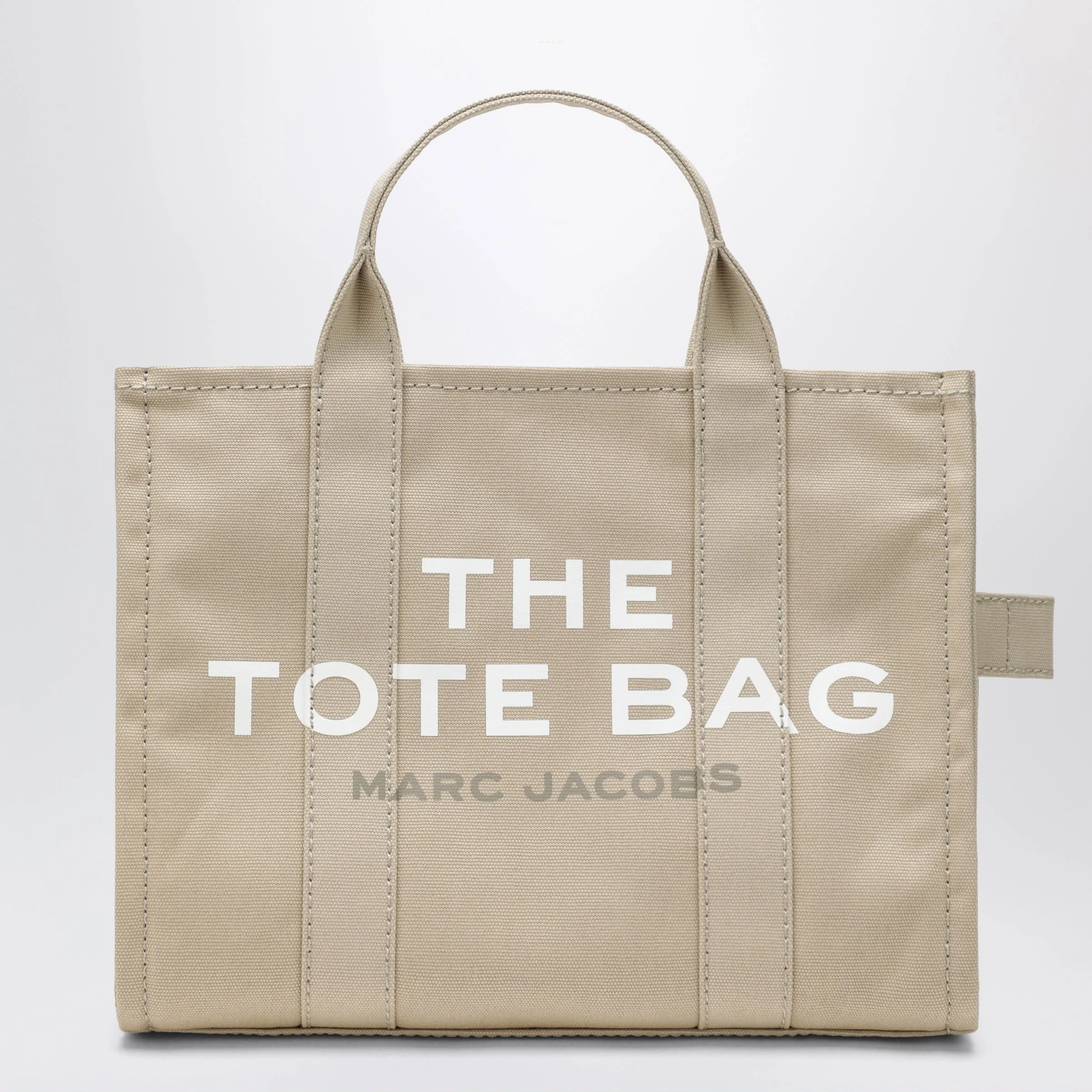 The Medium Tote Bag in beige canvas - 1
