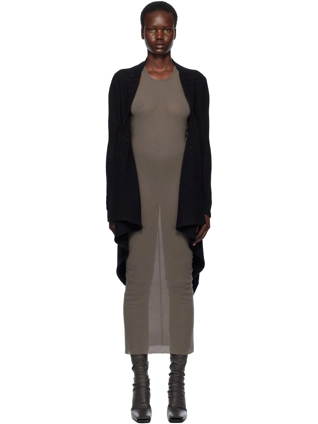 Black Hollywood Medium Wrap Cardigan - 1