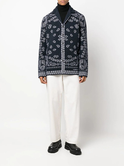 Alanui bandana-pattern long-sleeve shirt outlook