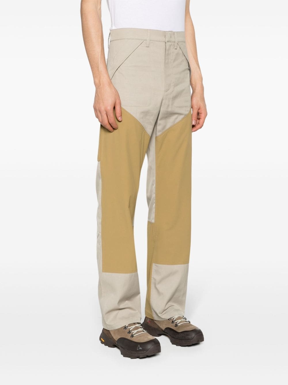 panelled cargo trousers - 3
