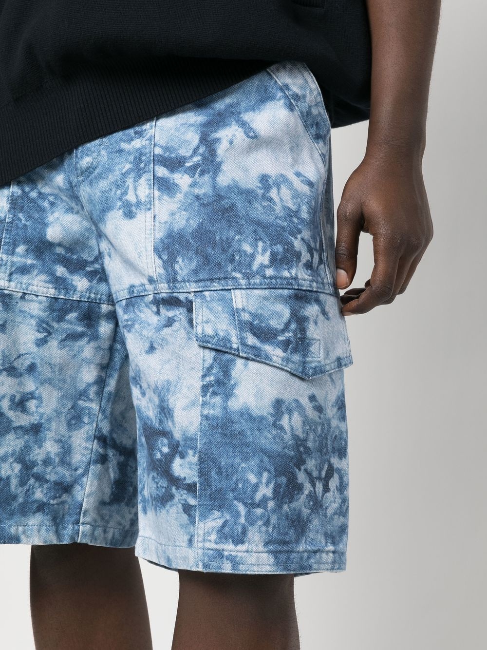 bleached-effect cargo  shorts - 5