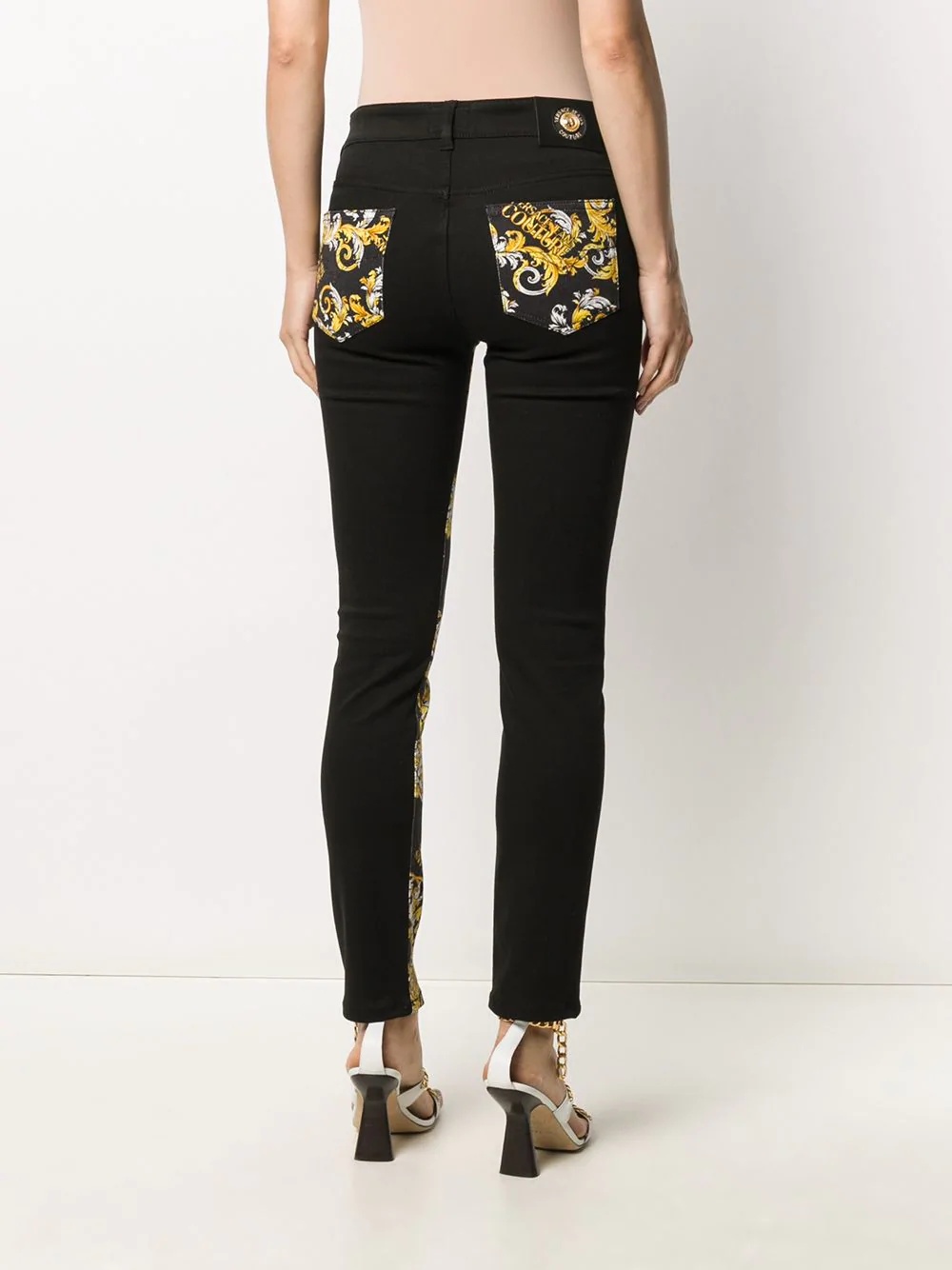 logo-print skinny jeans - 4