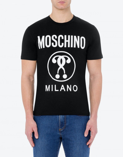 Moschino DOUBLE QUESTION MARK STRETCH JERSEY T-SHIRT outlook