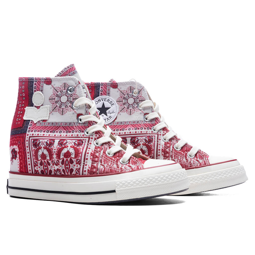 CONVERSE X ISABEL MARANT WOMEN'S CHUCK 70 WEDGE HI - VANILLA ICE/RED/BLACK - 2