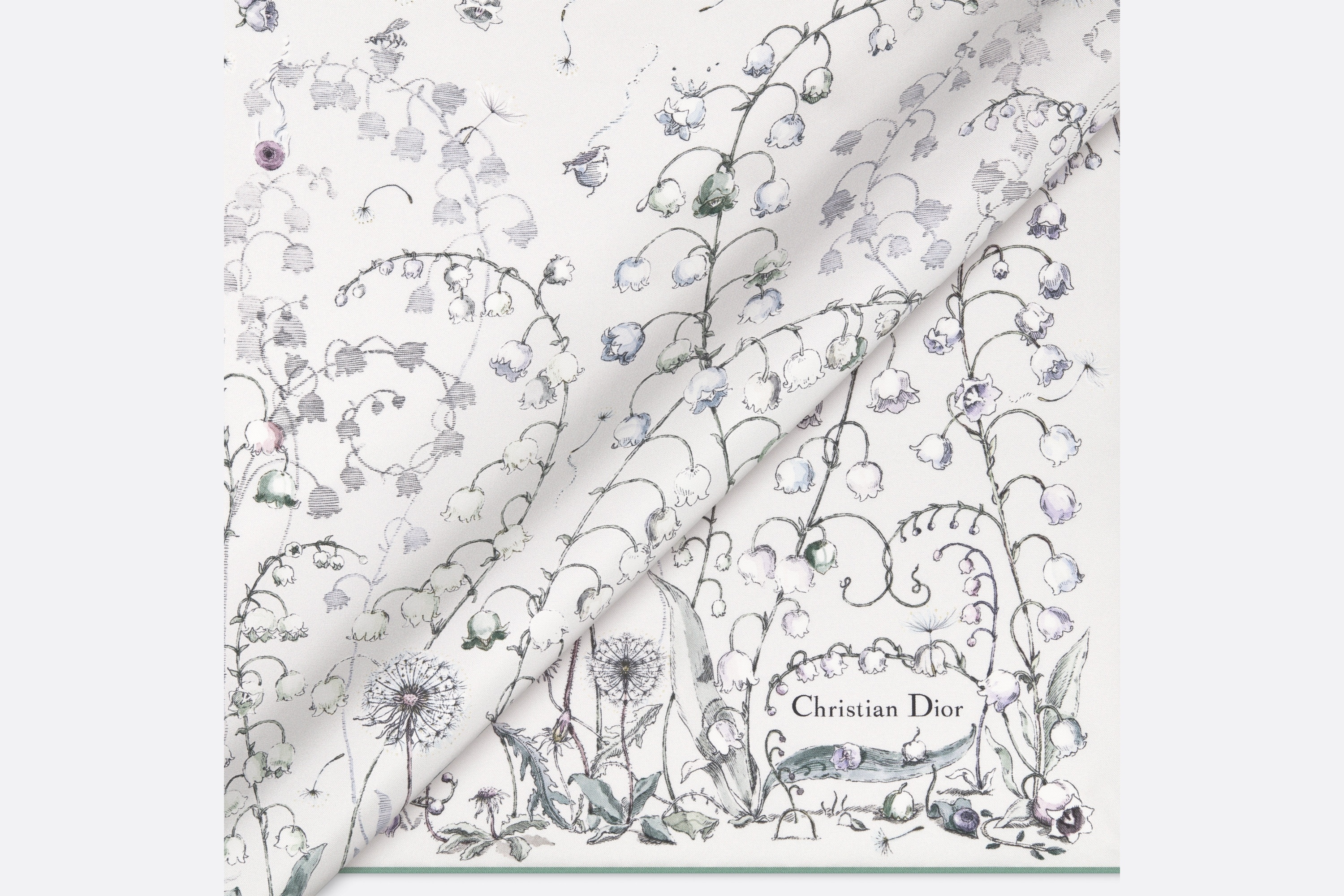 Le Bal des Fleurs Muguet 70 Square Scarf - 4