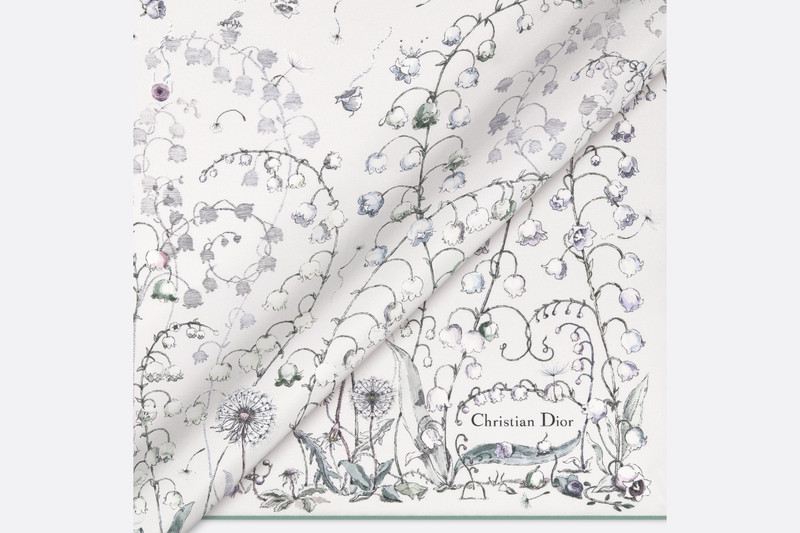 Le Bal des Fleurs Muguet 70 Square Scarf 4