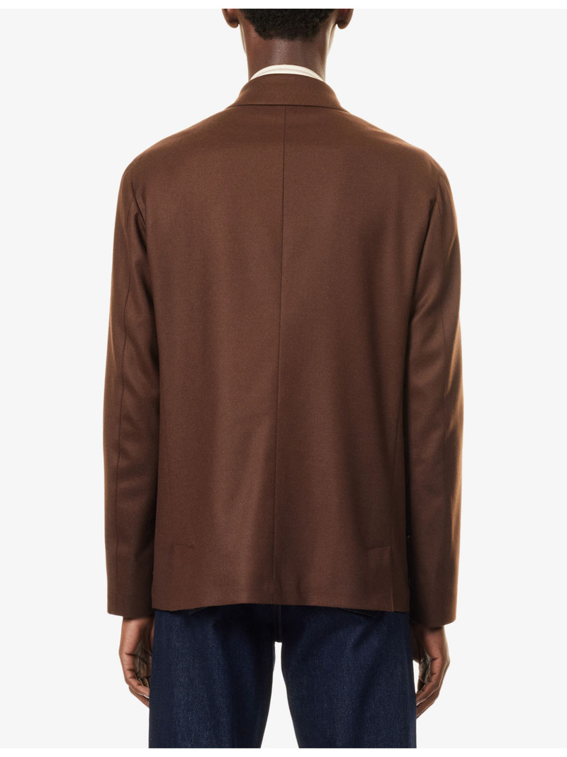 Notch-Lapel Virgin-Wool and Cashmere-Blend Overshirt 4