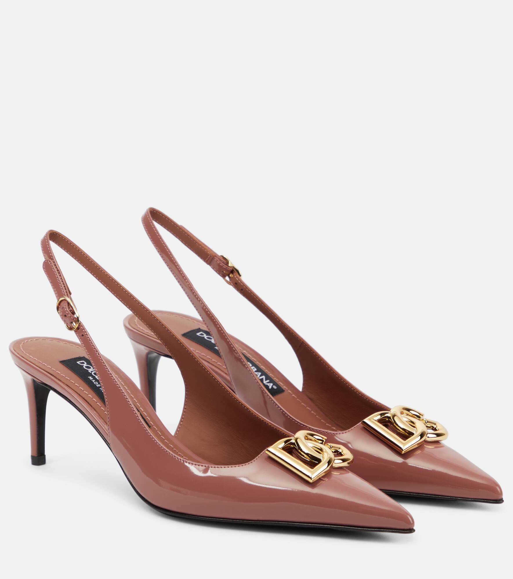 DG patent leather slingback pumps - 1