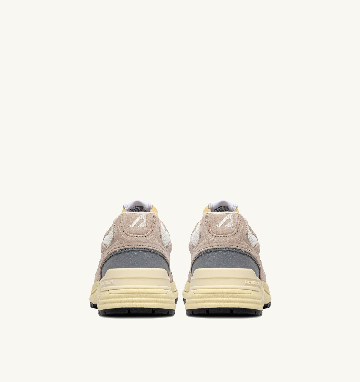 HYPERWAY SNEAKERS IN SAND BROWN AND SILVER-TONE SUEDE AND MESH - 4