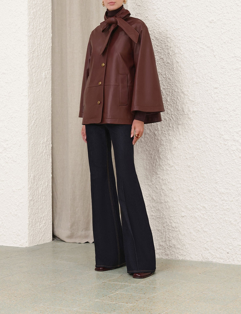 VALIANT LEATHER PUSSYBOW COAT 3