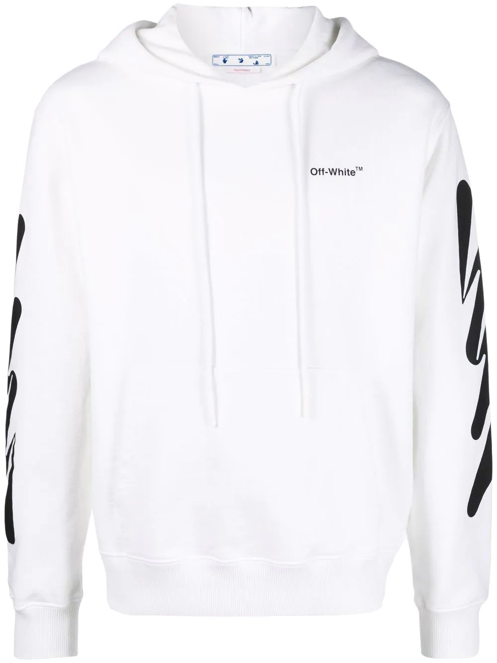 Wave Diag printed hoodie - 1