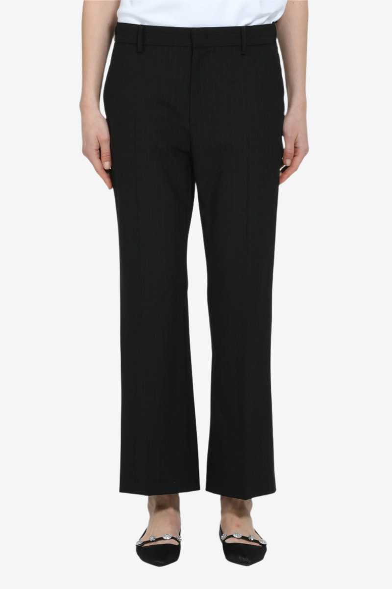 STRAIGHT FIT STRIPED ANKLE TROUSERS 1