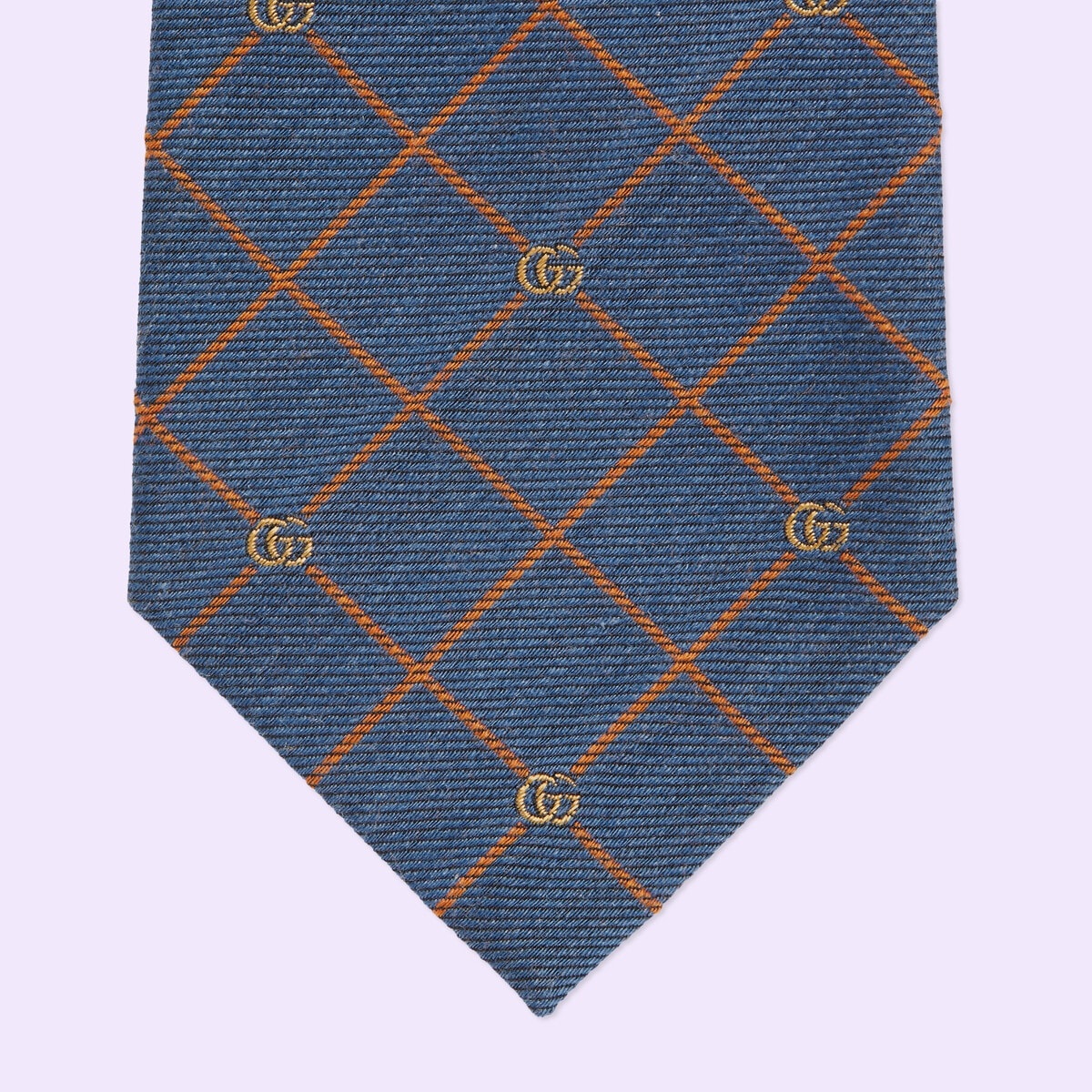 Double G and check silk jacquard tie - 3