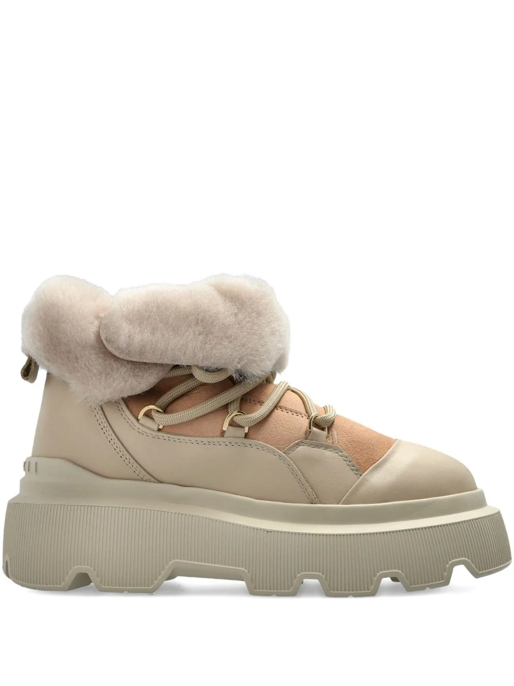Endurance Trekking shearling-trimmed platform boots - 1