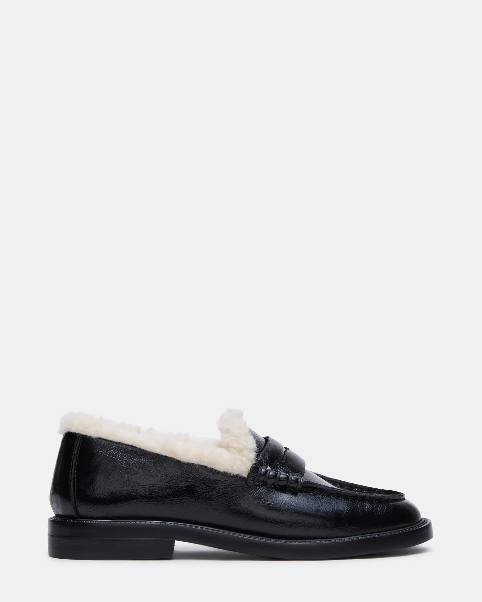 MADISON FAUX FUR BLACK LEATHER - 1