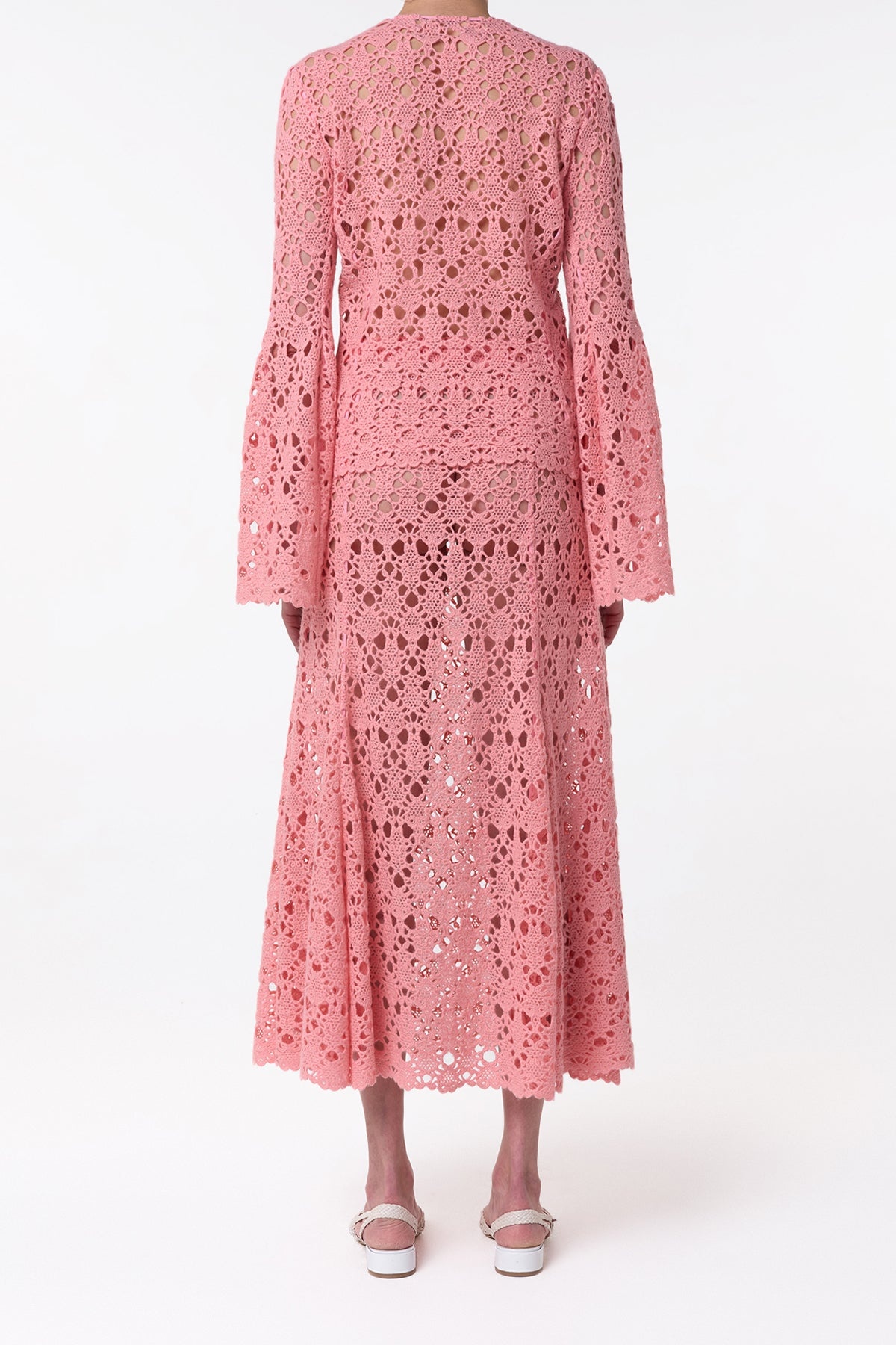Florence Maxi Skirt in Rosa Cashmere Lace - 4