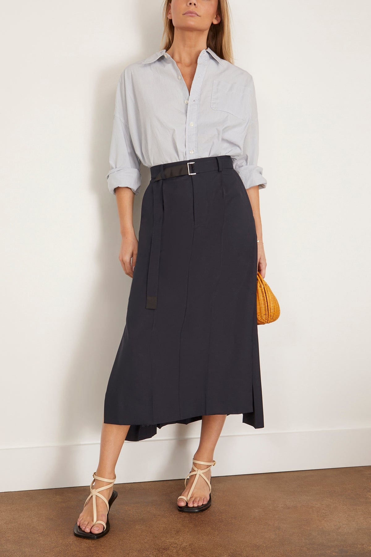 Suiting Skirt in Navy - 2