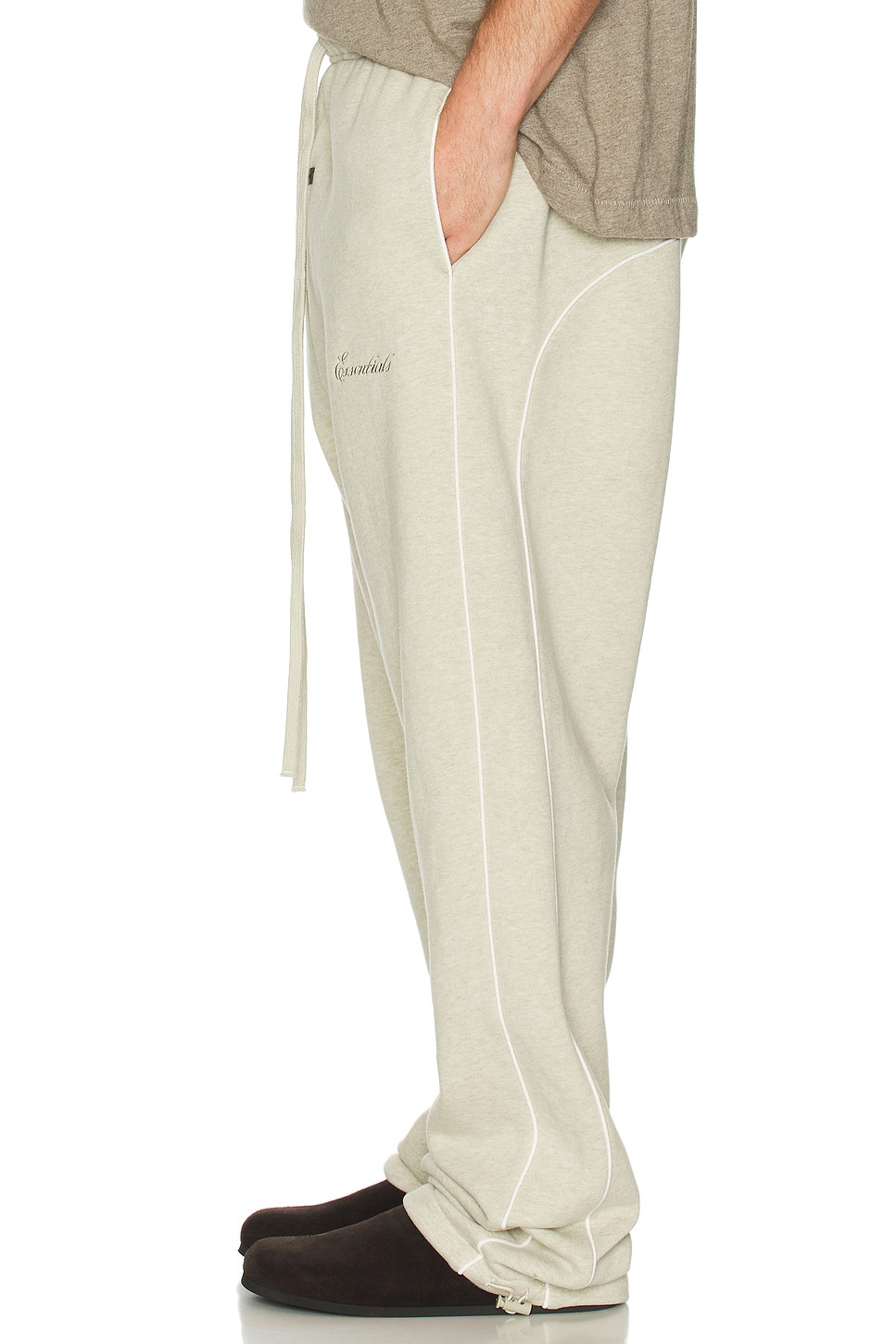 Relaxed Fleece Sweatpant With Piping - 5