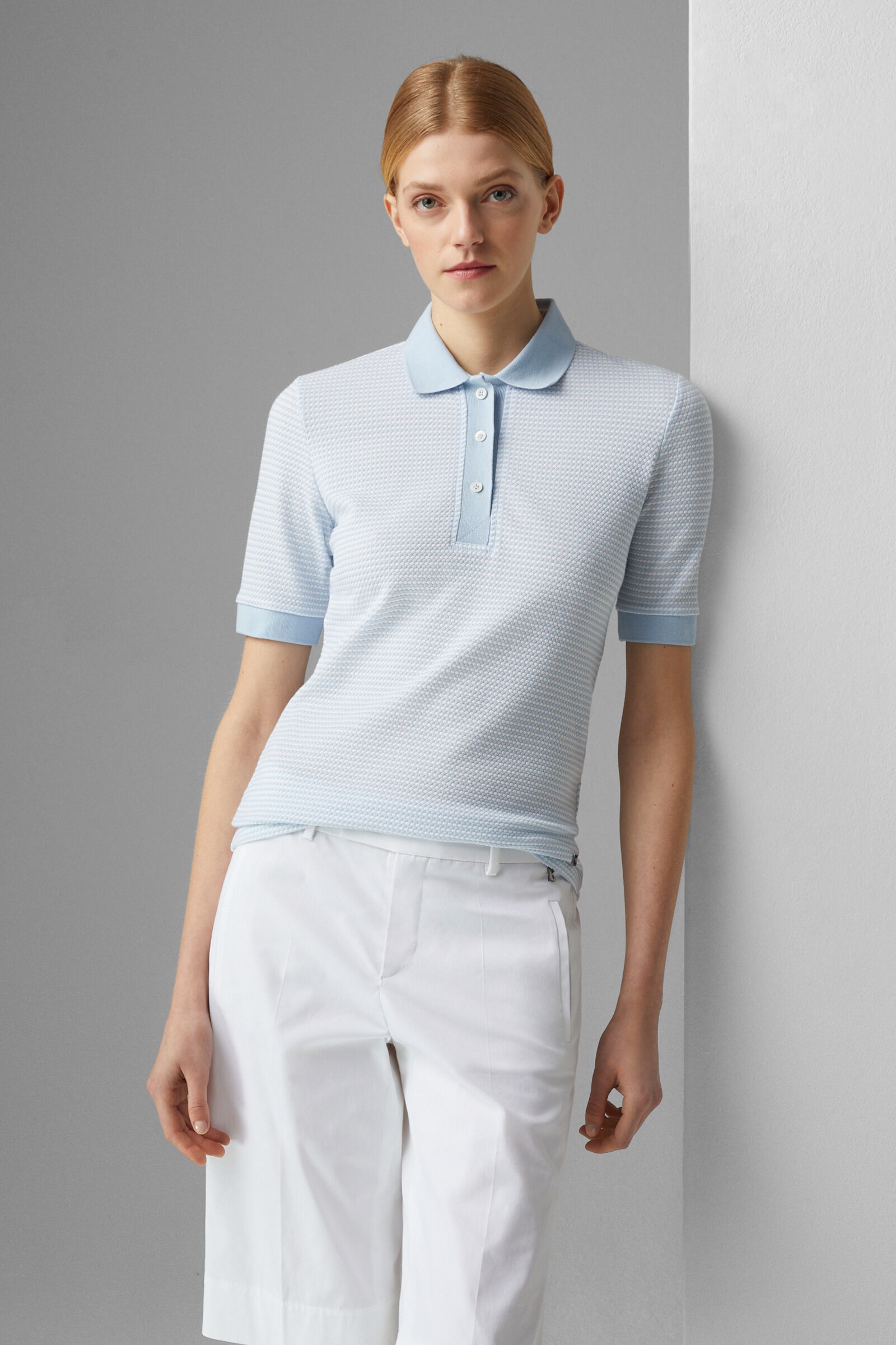 Wendy Polo shirt in Light blue/Off-white - 2