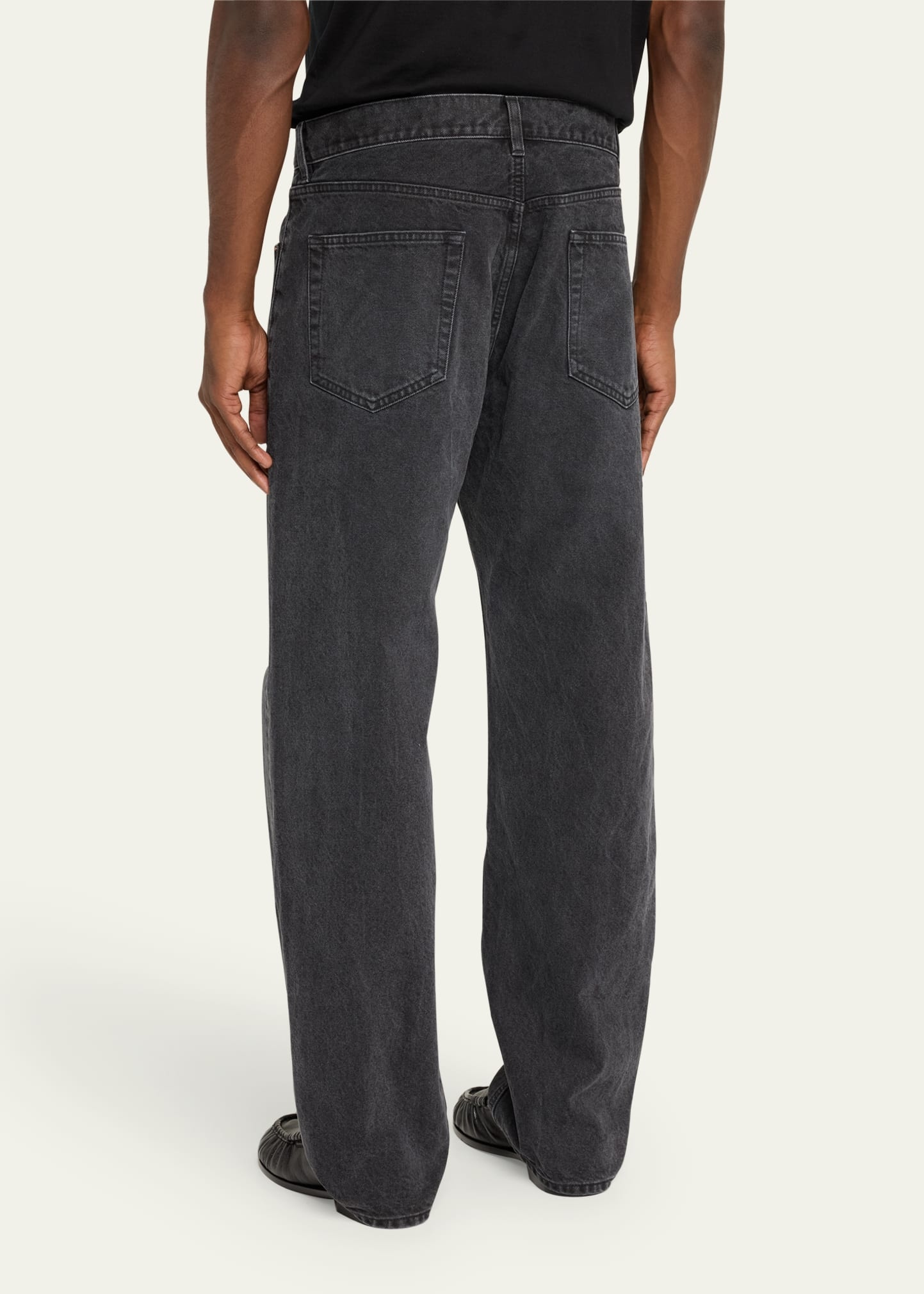 Men's Loose-Fit Faded Denim Jeans - 3