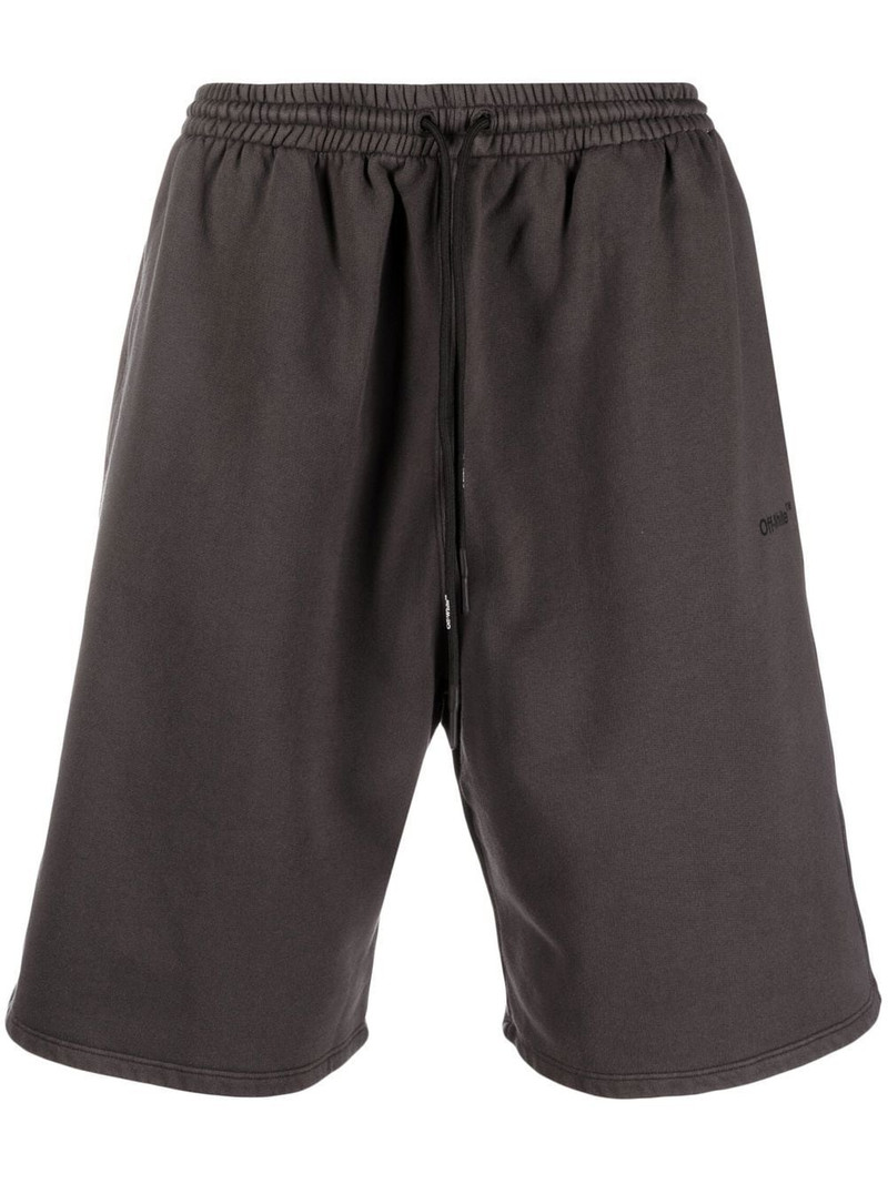 Diag-stripe cotton shorts 1
