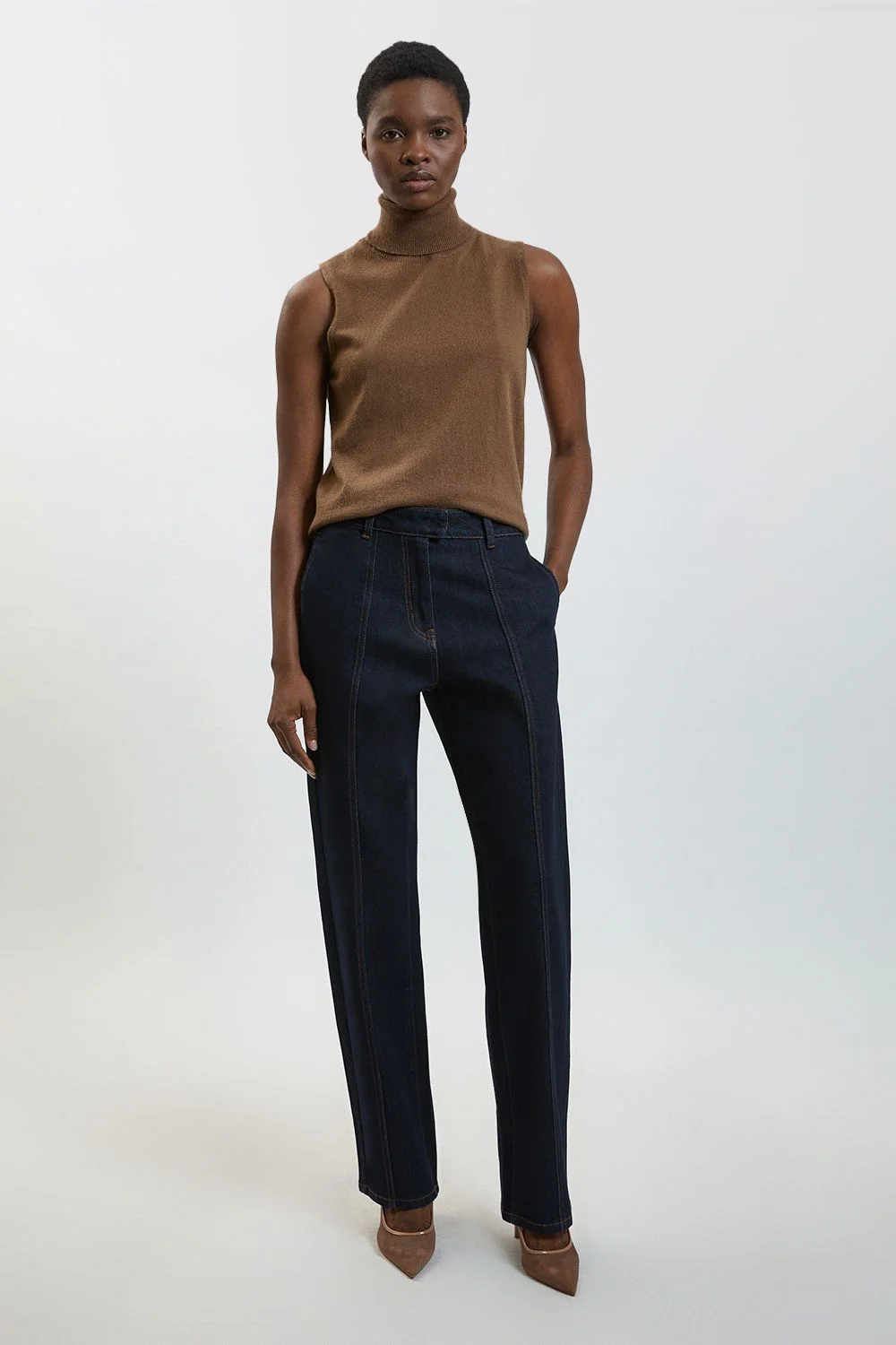 Petite Denim Straight Leg Jean - 1