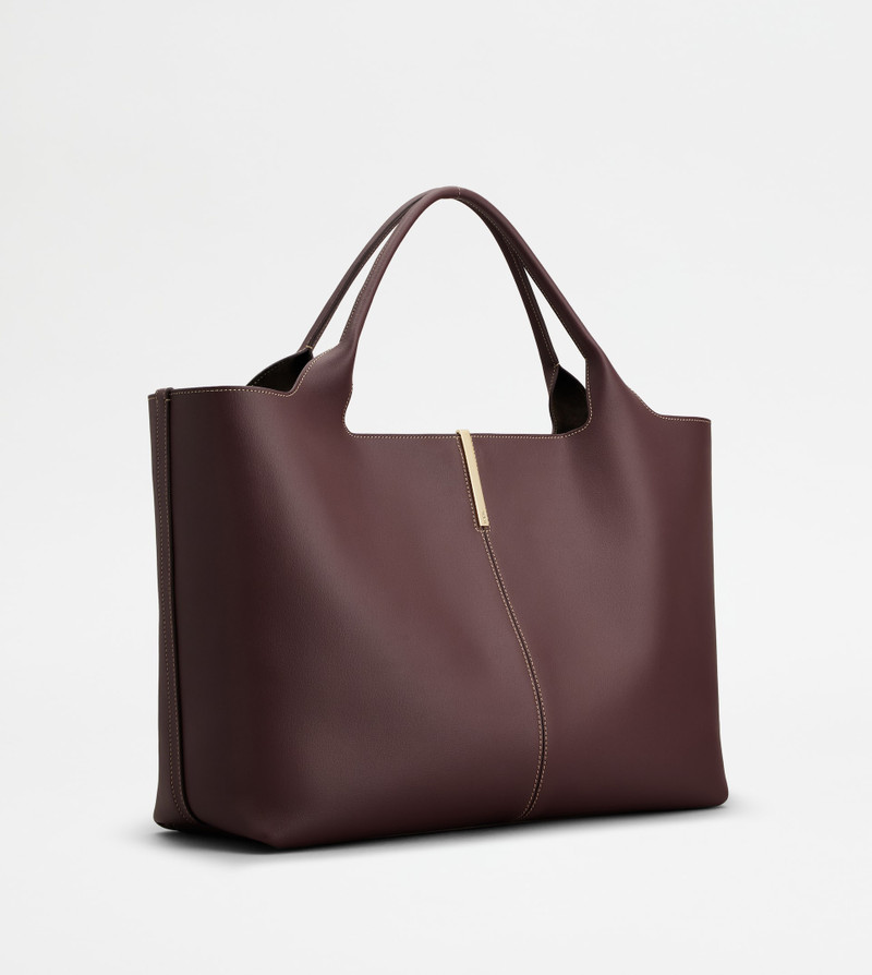 Tod's SHOPPING BAG IN LEATHER MEDIUM - BURGUNDY outlook