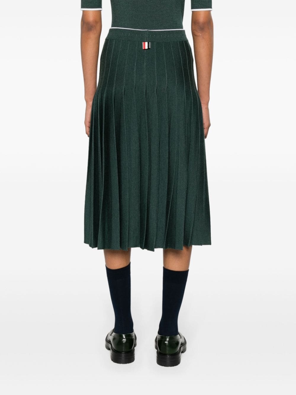 pleated knitted midi skirt - 4