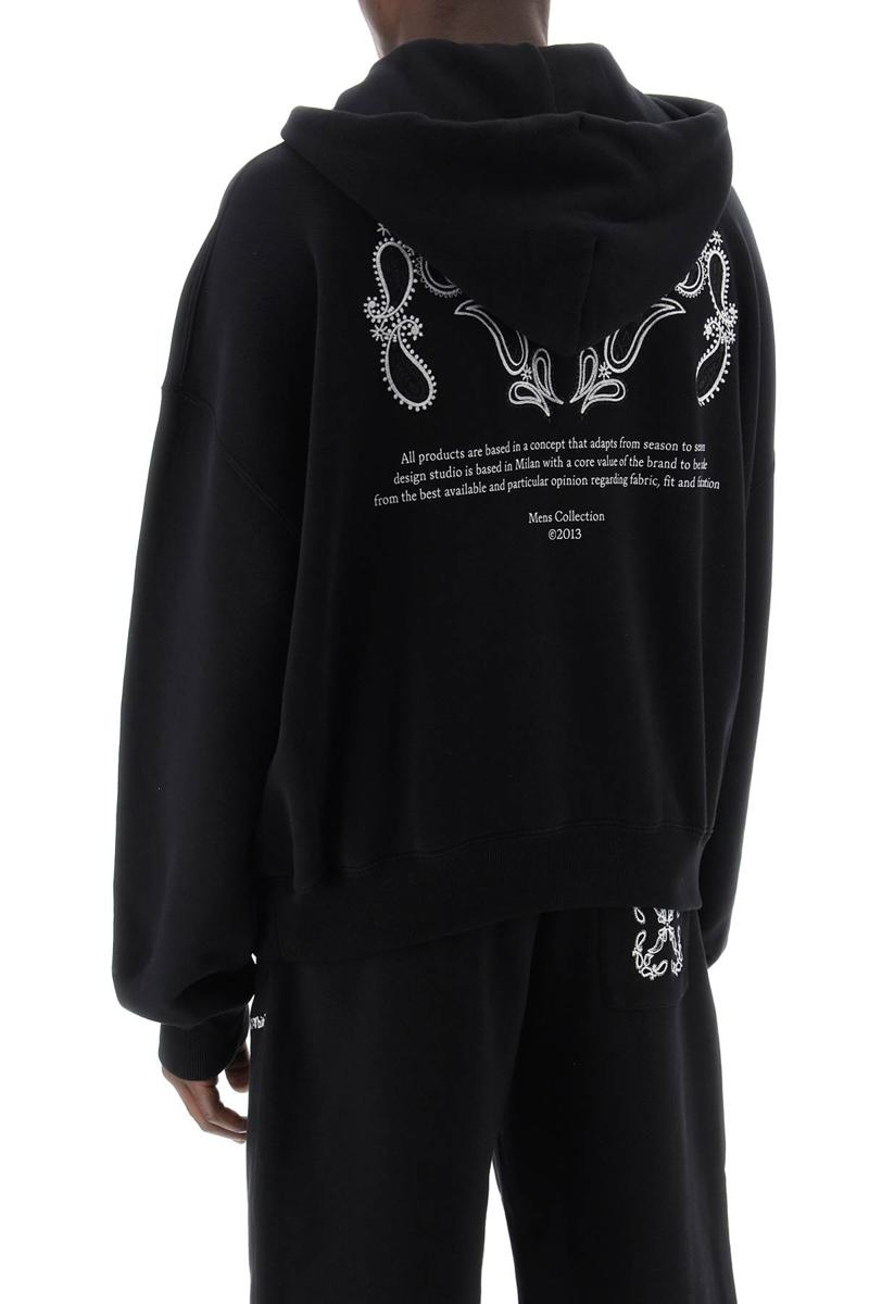 Off-White HOODED SWEATSHIRT WITH PAISLEY - 3