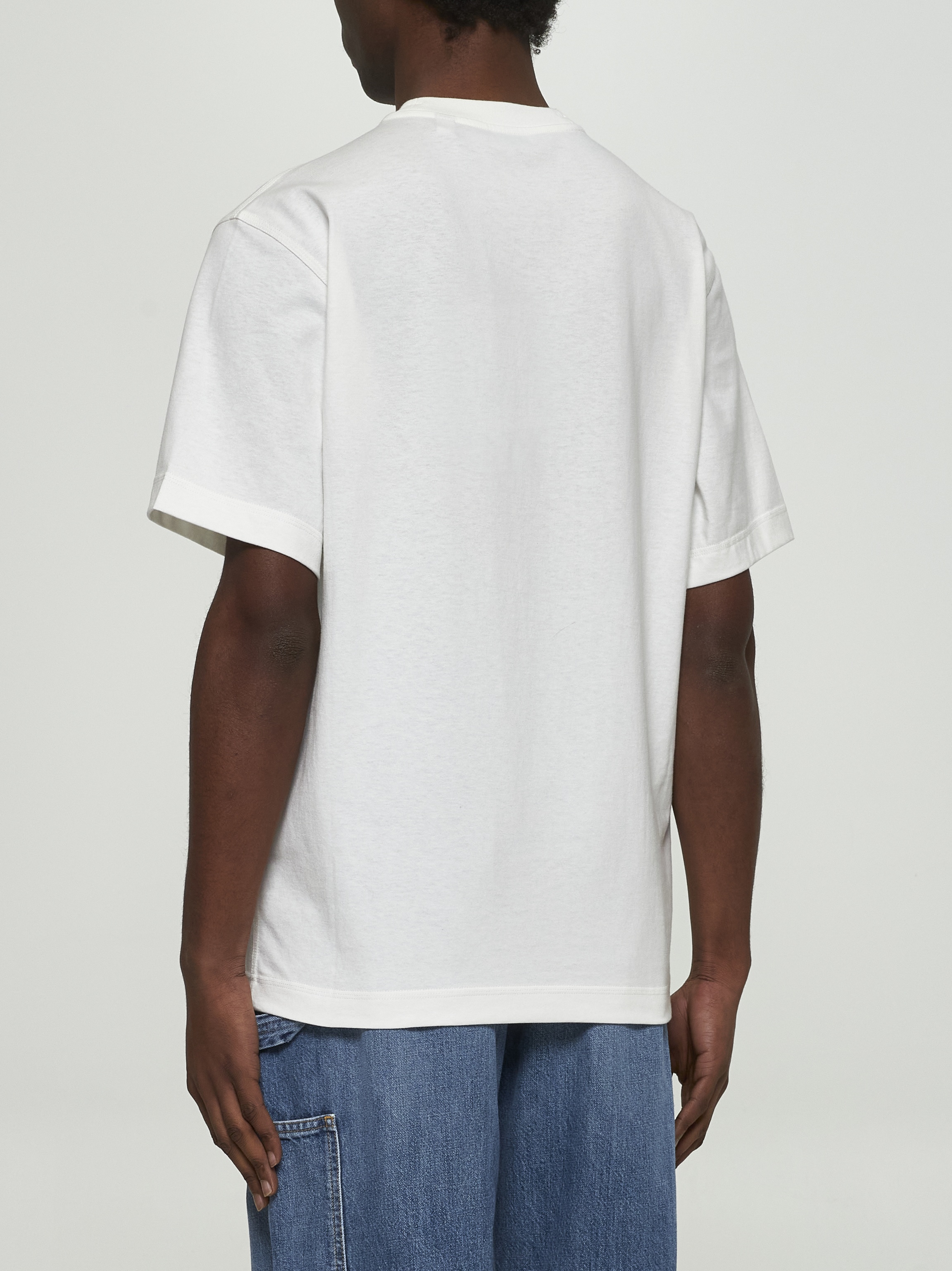 【送料&関税込】Burberry Ivory Cotton T-shirt Burberry Ivory cotton EKD T-shirt | danielloboutique