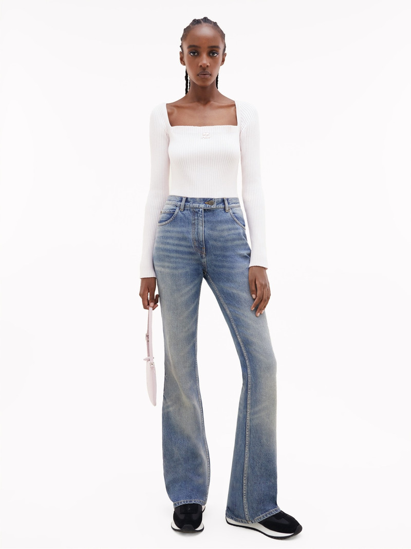 courrèges DENIM BOOTCUT TROUSERS outlook
