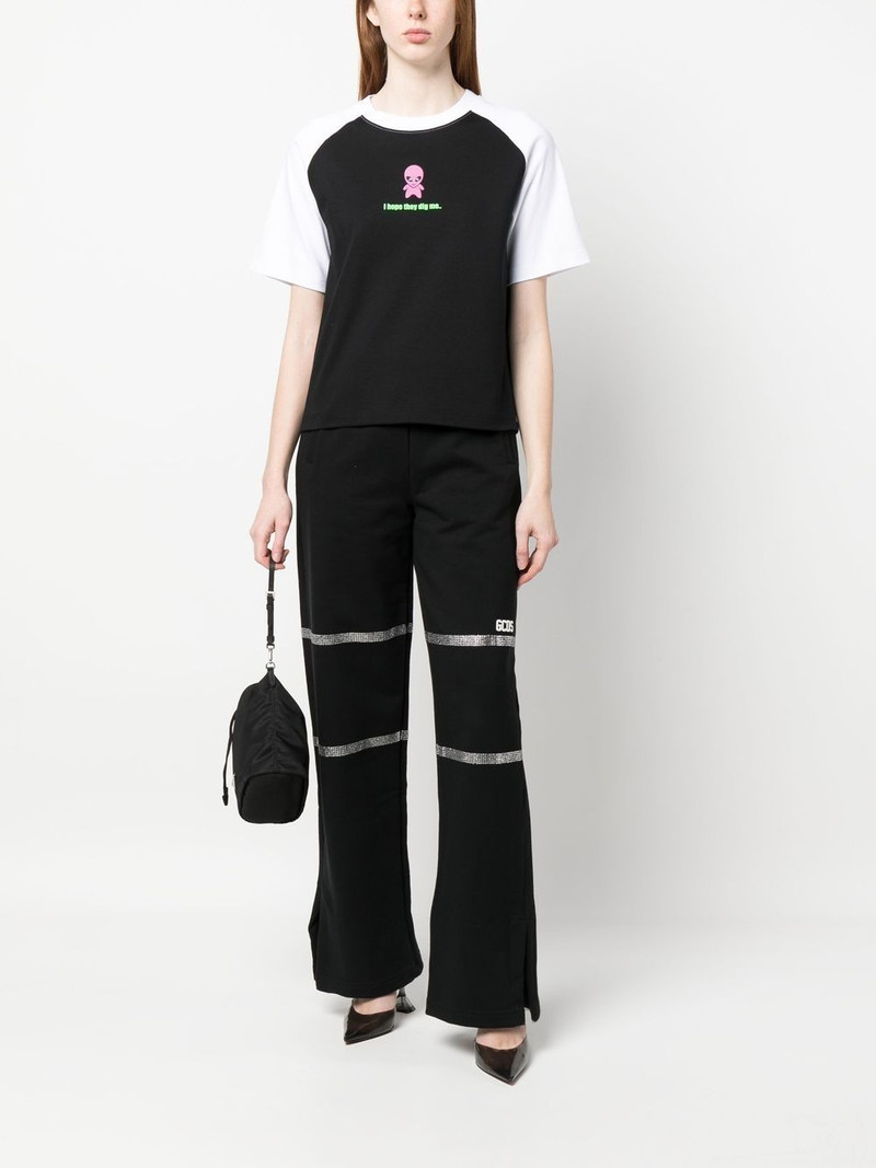 GCDS rhinestone-embellished trousers outlook